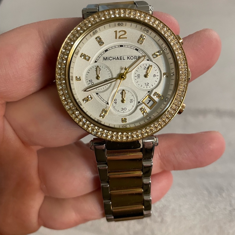 Michael Kors Women’s Silver & Gold Watch
